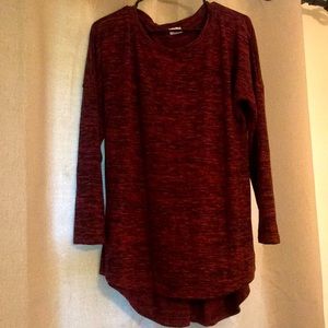 Peyton Jensen Red and Black Long Sleeve Shirt